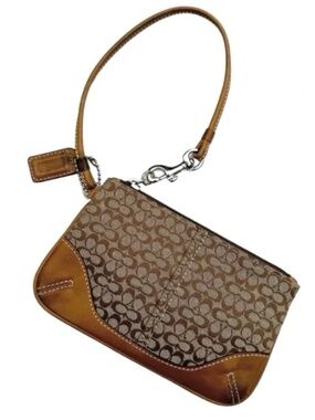 COACH Vintage Signature Monogram Soho Mini Wristlet - Y2K 2000s